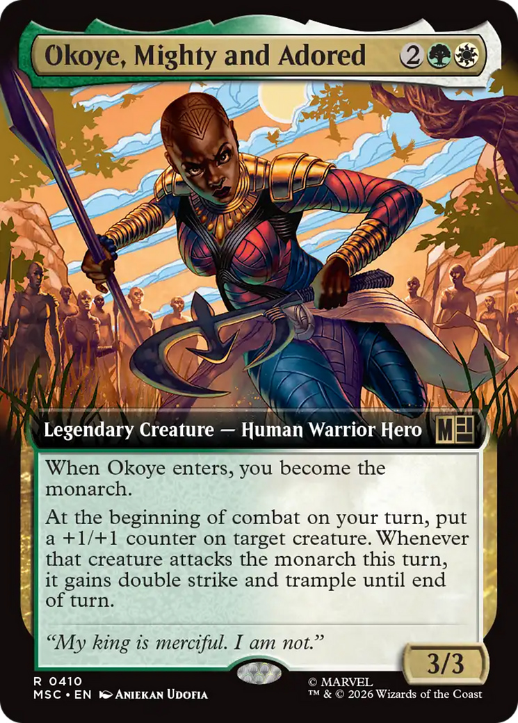 Okoye, Mighty and Adored (Extended Art) [Marvel Super Heroes Commander] | Gate City Games LLC