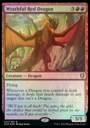 Wrathful Red Dragon [Commander Legends: Battle for Baldur's Gate Prerelease Promos] | Gate City Games LLC