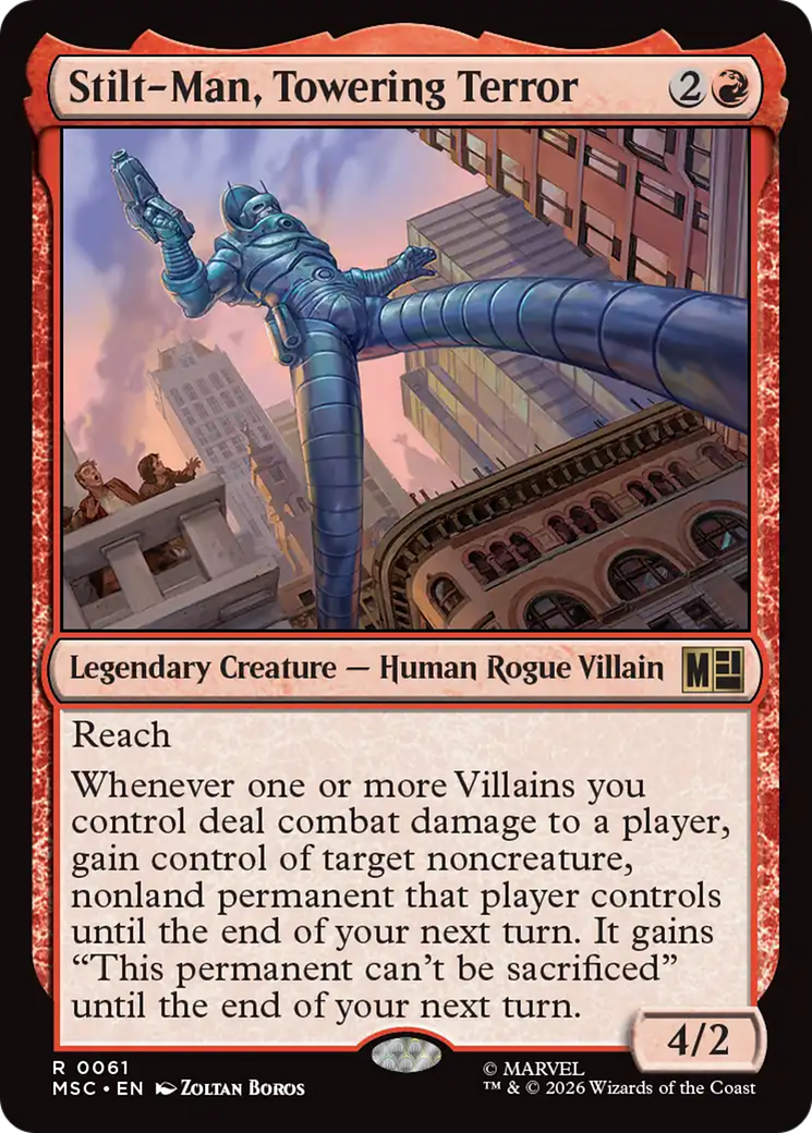 Stilt-Man, Towering Terror (Surge Foil) [Marvel Super Heroes Commander] | Gate City Games LLC