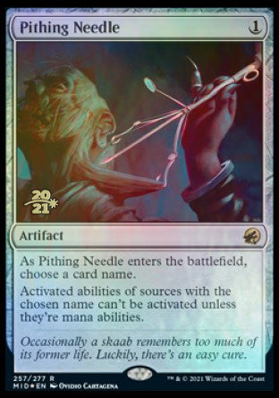 Pithing Needle [Innistrad: Midnight Hunt Prerelease Promos] | Gate City Games LLC