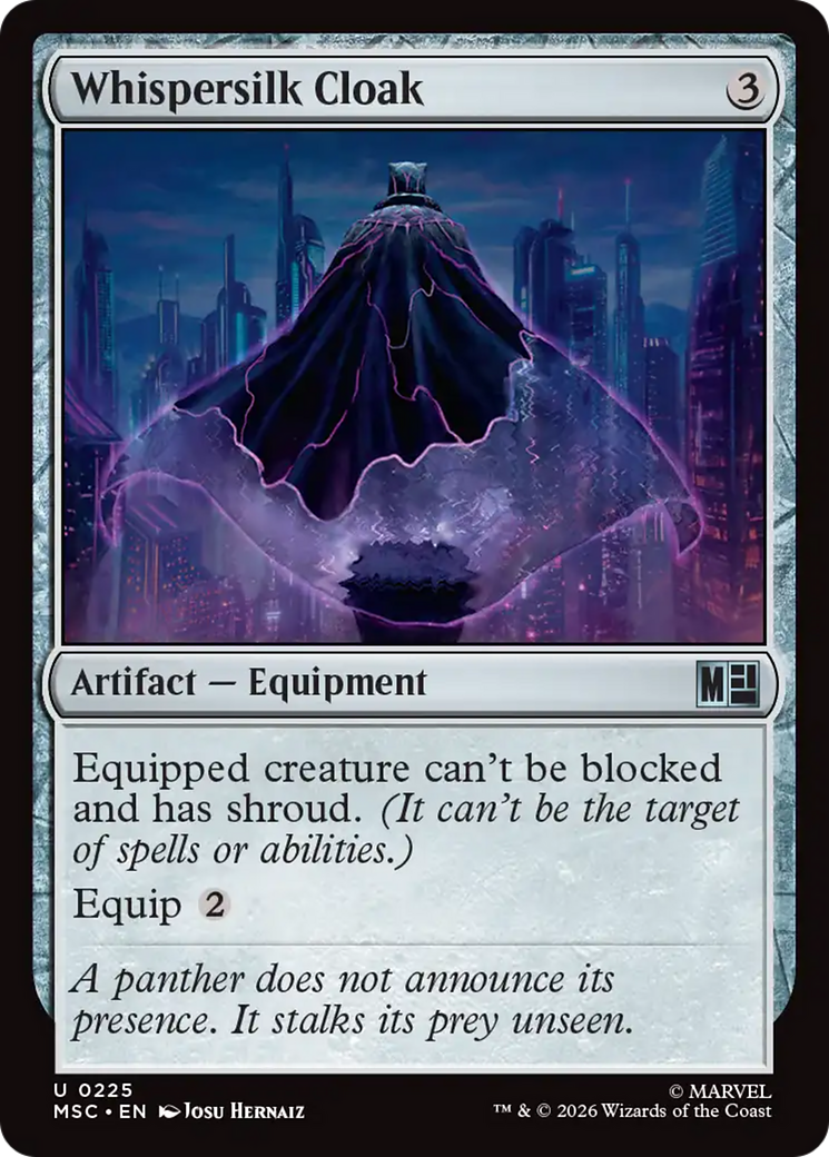 Whispersilk Cloak (Surge Foil) [Marvel Super Heroes Commander] | Gate City Games LLC