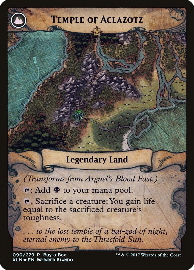 Arguel's Blood Fast // Temple of Aclazotz (Buy-A-Box) [Ixalan Treasure Chest] | Gate City Games LLC