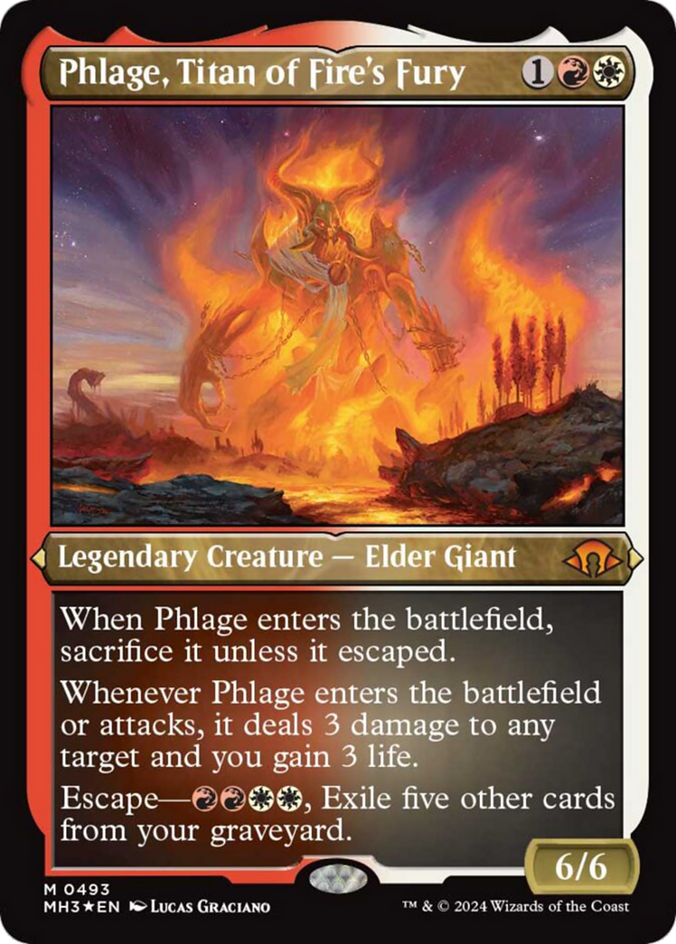 Phlage, Titan of Fire's Fury (Foil Etched) [Modern Horizons 3] | Gate City Games LLC