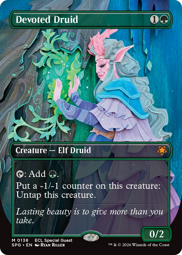 Devoted Druid (Borderless) [Lorwyn Eclipsed Special Guests] | Gate City Games LLC
