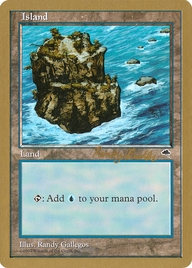 Island (rb335) (Randy Buehler) [World Championship Decks 1998] | Gate City Games LLC