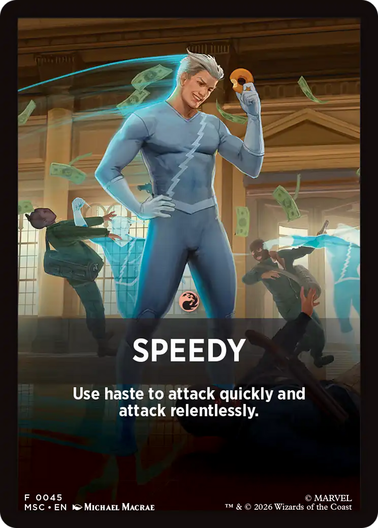 Speedy Theme Card [Marvel Super Heroes Commander] | Gate City Games LLC