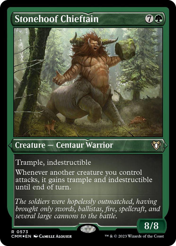 Stonehoof Chieftain (Foil Etched) [Commander Masters] | Gate City Games LLC