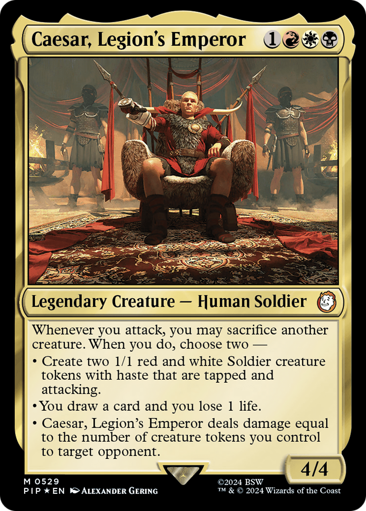 Caesar, Legion's Emperor (Surge Foil) [Fallout] | Gate City Games LLC