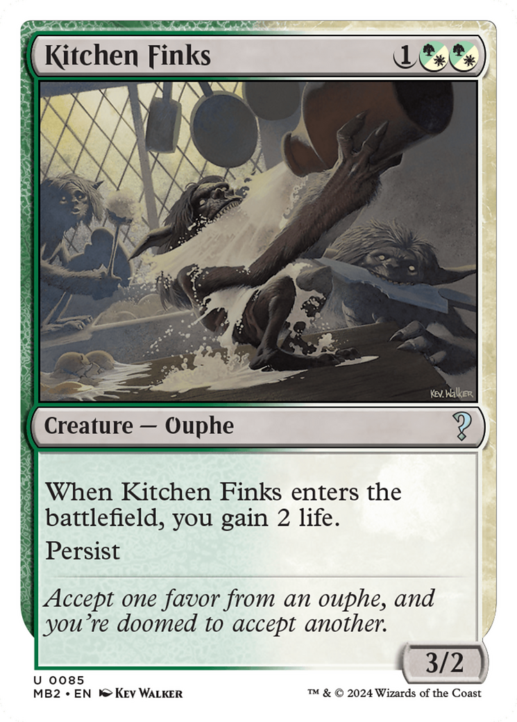 Kitchen Finks (White Border) [Mystery Booster 2] | Gate City Games LLC