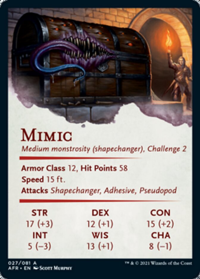 Mimic Art Card [Dungeons & Dragons: Adventures in the Forgotten Realms Art Series] | Gate City Games LLC