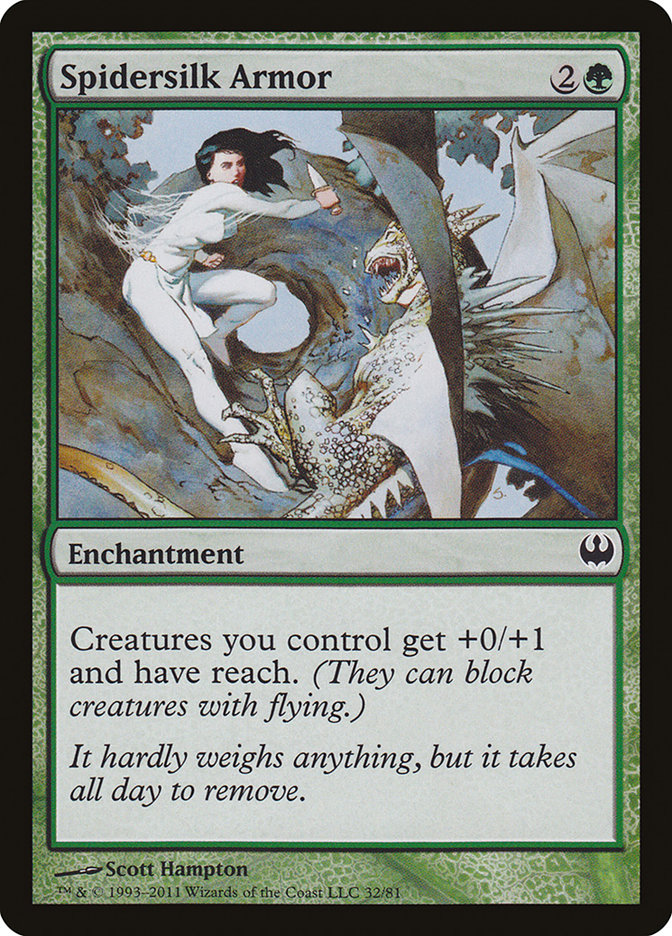 Spidersilk Armor [Duel Decks: Knights vs. Dragons] | Gate City Games LLC