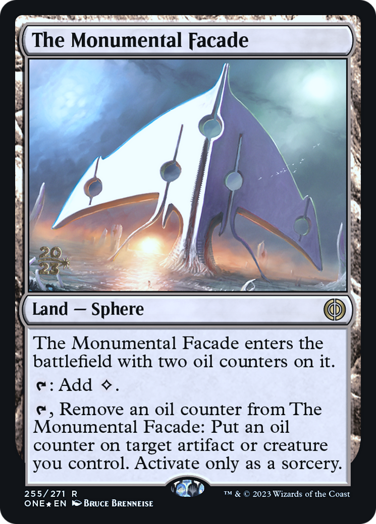 The Monumental Facade [Phyrexia: All Will Be One Prerelease Promos] | Gate City Games LLC