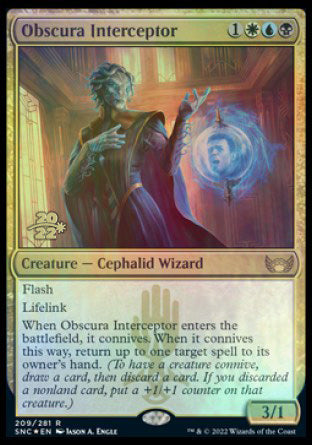 Obscura Interceptor [Streets of New Capenna Prerelease Promos] | Gate City Games LLC