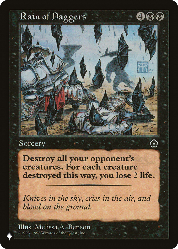 Rain of Daggers [The List] | Gate City Games LLC