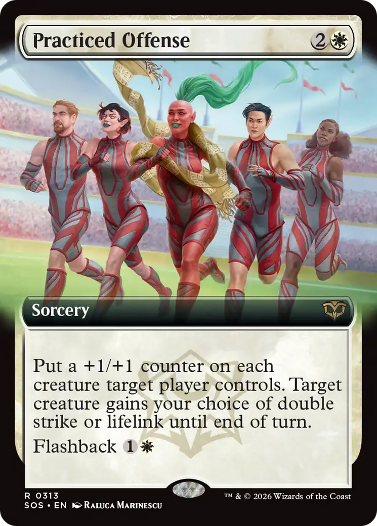 Practiced Offense (Extended Art) [Secrets of Strixhaven] | Gate City Games LLC