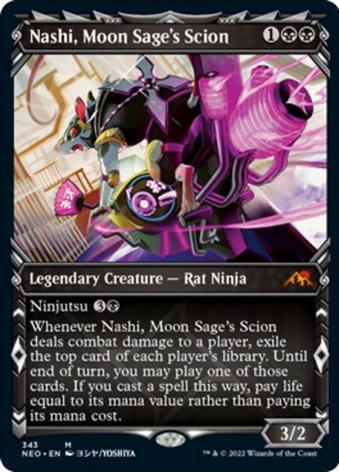 Nashi, Moon Sage's Scion (Showcase Ninja) [Kamigawa: Neon Dynasty] | Gate City Games LLC