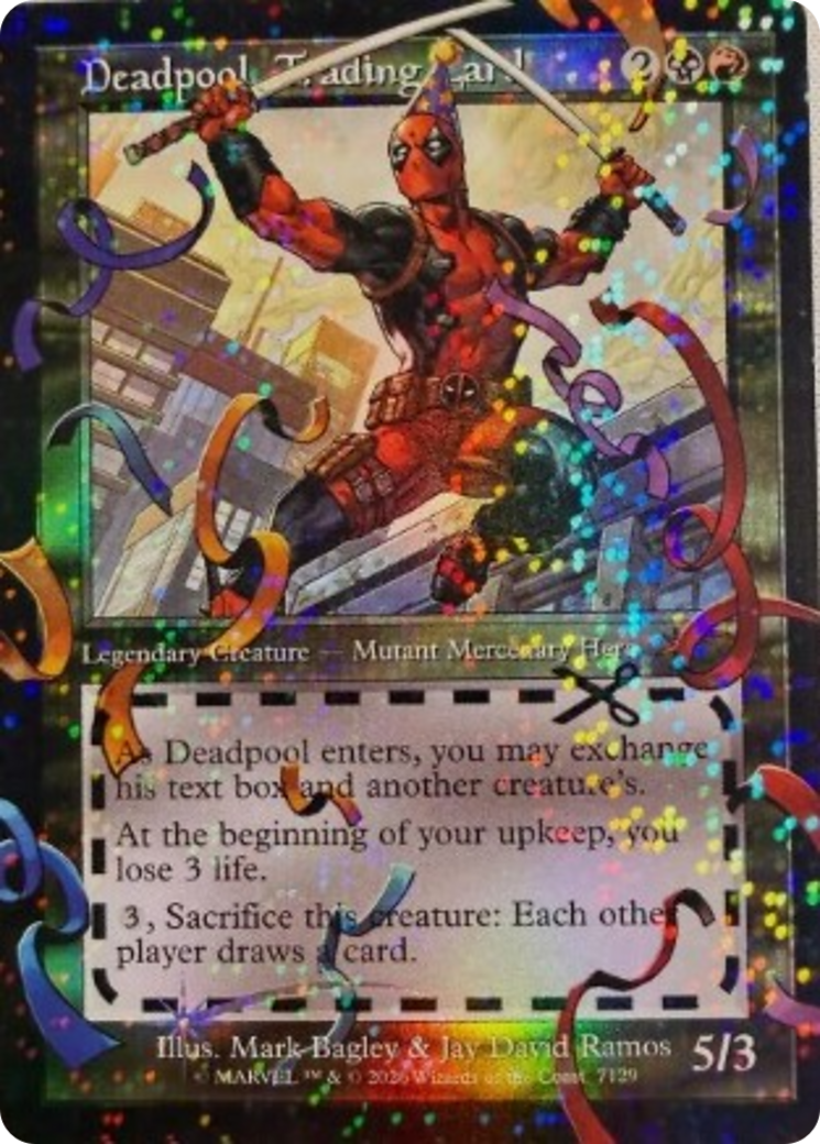 Deadpool, Trading Card (7129) (Pool Party Foil) [Secret Lair Drop Series] | Gate City Games LLC