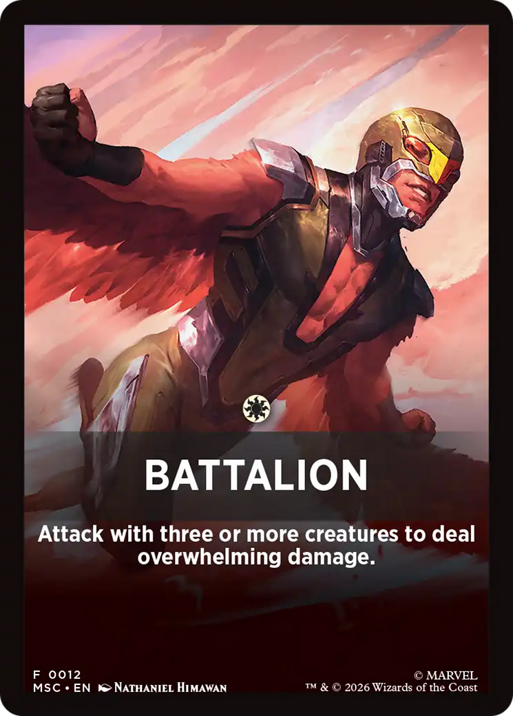 Battalion Theme Card [Marvel Super Heroes Commander] | Gate City Games LLC