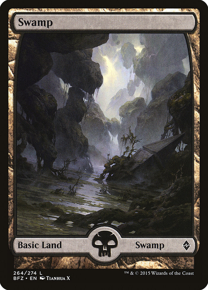 Swamp (264) (Full Art) [Battle for Zendikar] | Gate City Games LLC
