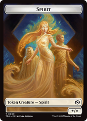 Spirit (0008) // Spirit (0009) Double-Sided Token [Tarkir: Dragonstorm Tokens] | Gate City Games LLC