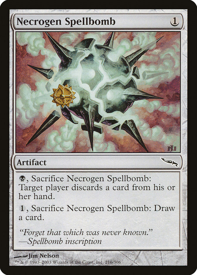 Necrogen Spellbomb [Mirrodin] | Gate City Games LLC