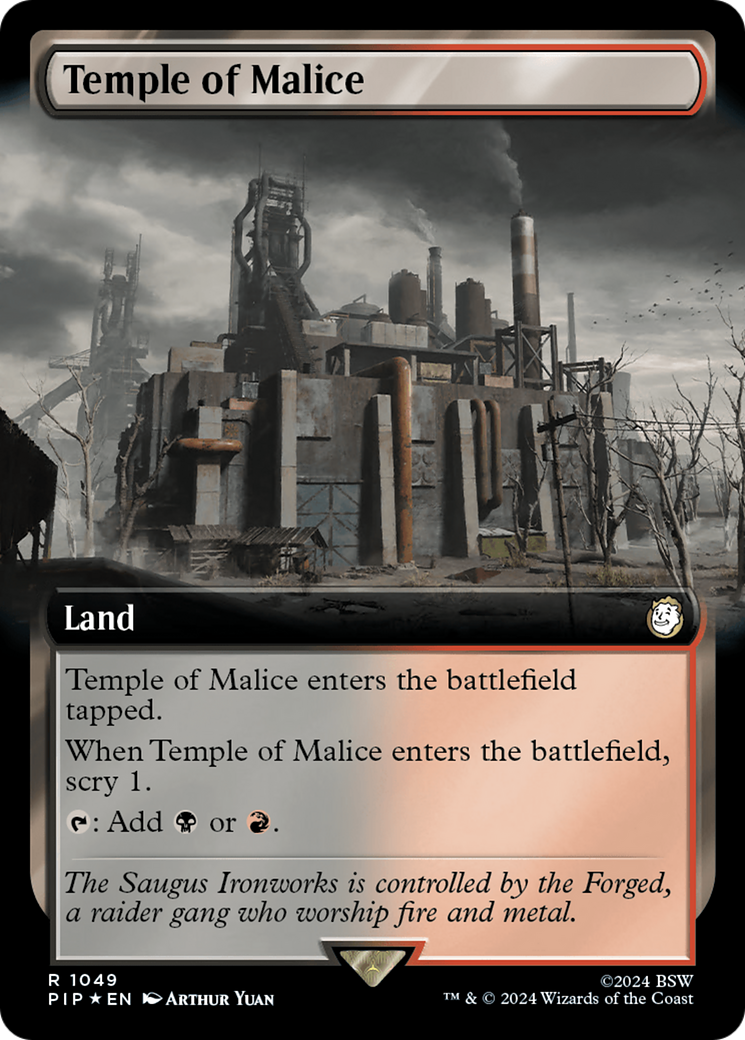 Temple of Malice (Extended Art) (Surge Foil) [Fallout] | Gate City Games LLC