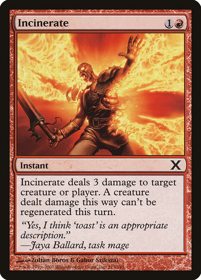 Incinerate [Tenth Edition] | Gate City Games LLC