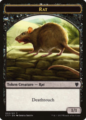 Cat Warrior (008) // Rat (003) Double-Sided Token [Commander 2017 Tokens] | Gate City Games LLC