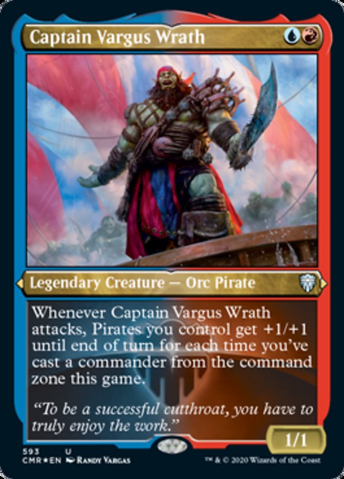 Captain Vargus Wrath (Etched) [Commander Legends] | Gate City Games LLC