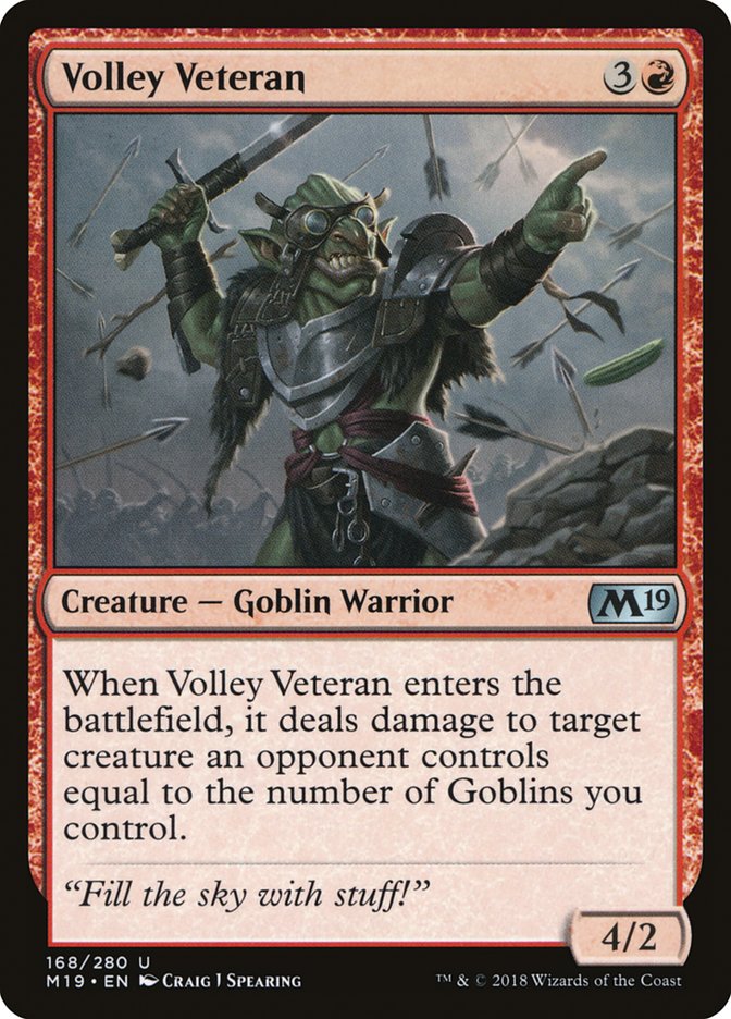 Volley Veteran [Core Set 2019] | Gate City Games LLC