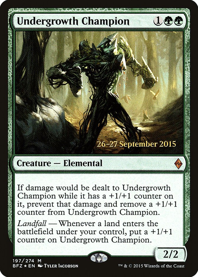 Undergrowth Champion [Battle for Zendikar Prerelease Promos] | Gate City Games LLC