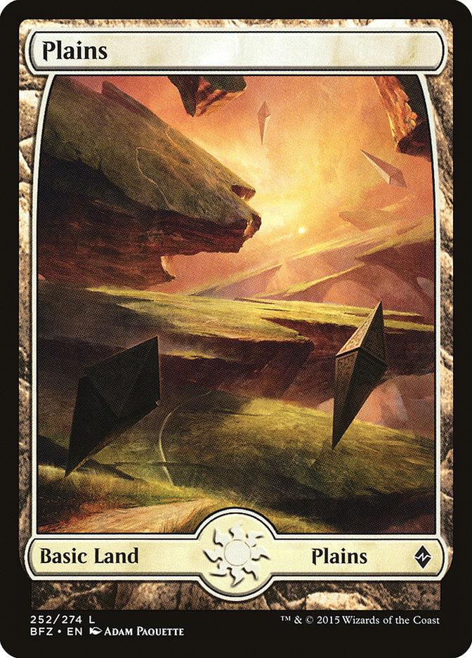 Plains (252) (Full Art) [Battle for Zendikar] | Gate City Games LLC