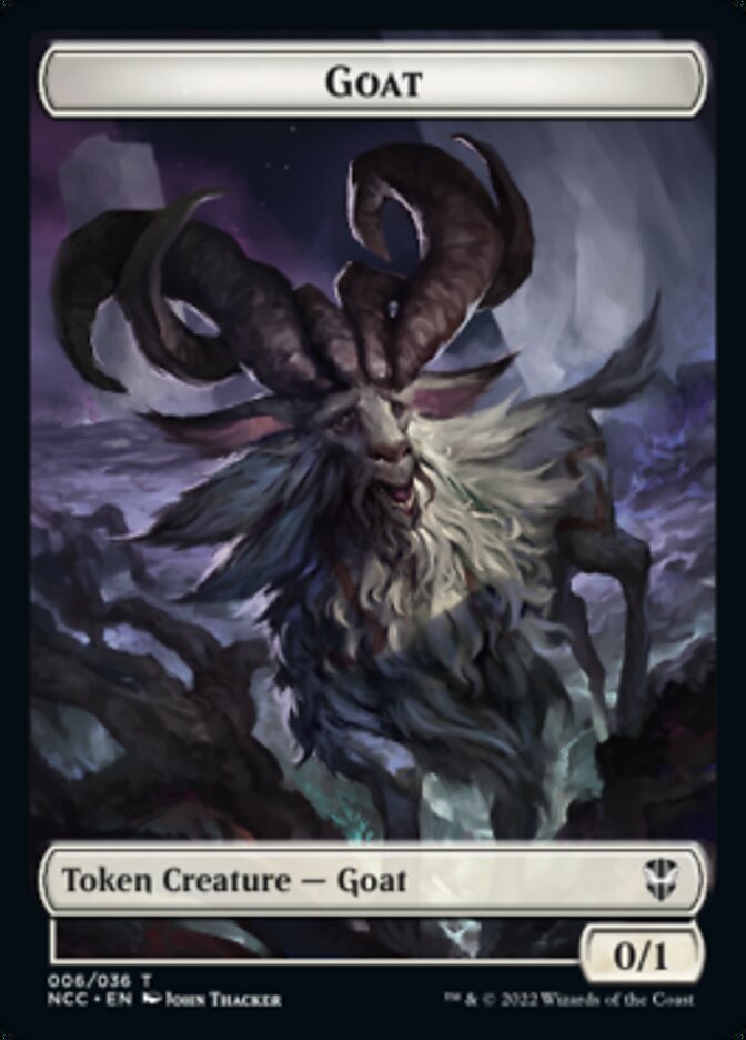Zombie // Goat Double-Sided Token [Streets of New Capenna Commander Tokens] | Gate City Games LLC