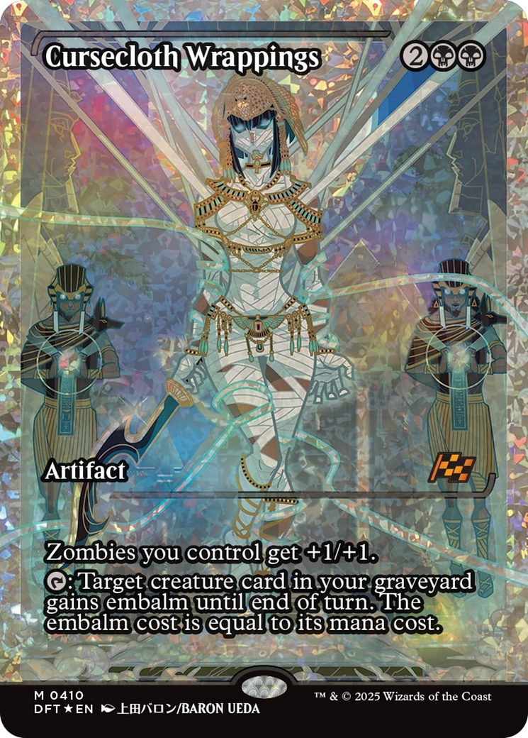 Cursecloth Wrappings (Showcase) (Fracture Foil) [Aetherdrift] | Gate City Games LLC