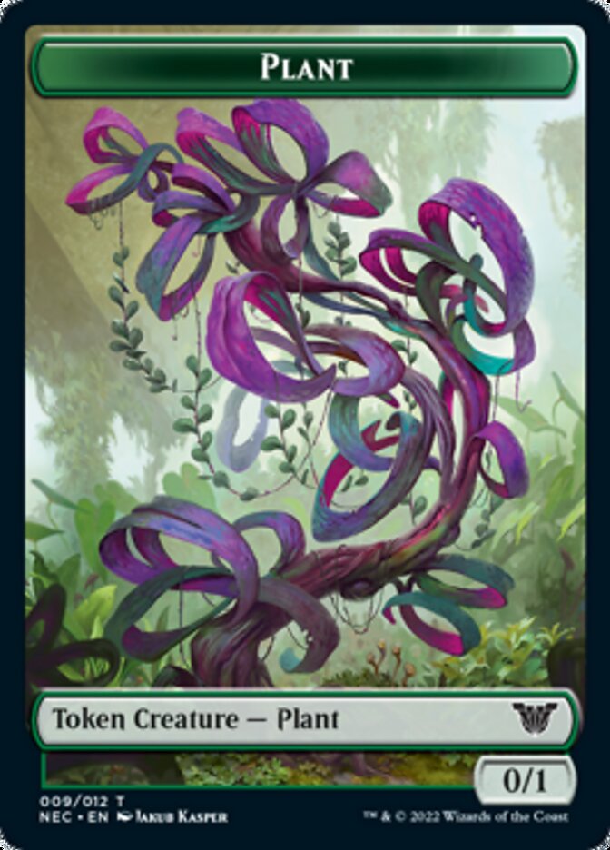 Plant // Treasure Double-Sided Token [Kamigawa: Neon Dynasty Commander Tokens] | Gate City Games LLC