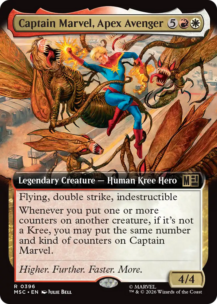 Captain Marvel, Apex Avenger (Extended Art) [Marvel Super Heroes Commander] | Gate City Games LLC