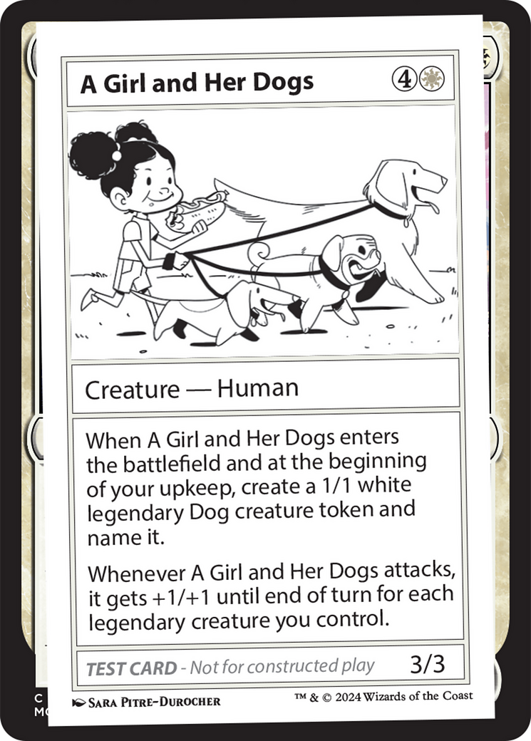 A Girl and Her Dogs [Mystery Booster 2 Playtest Cards] | Gate City Games LLC