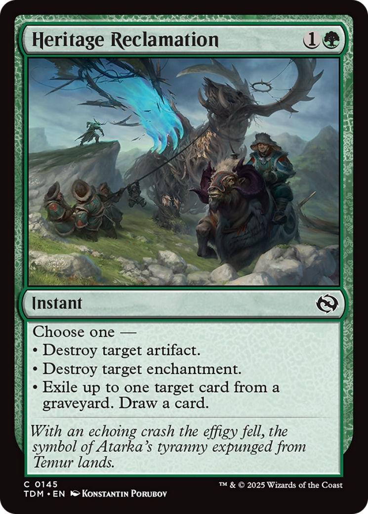 Heritage Reclamation [Tarkir: Dragonstorm] | Gate City Games LLC