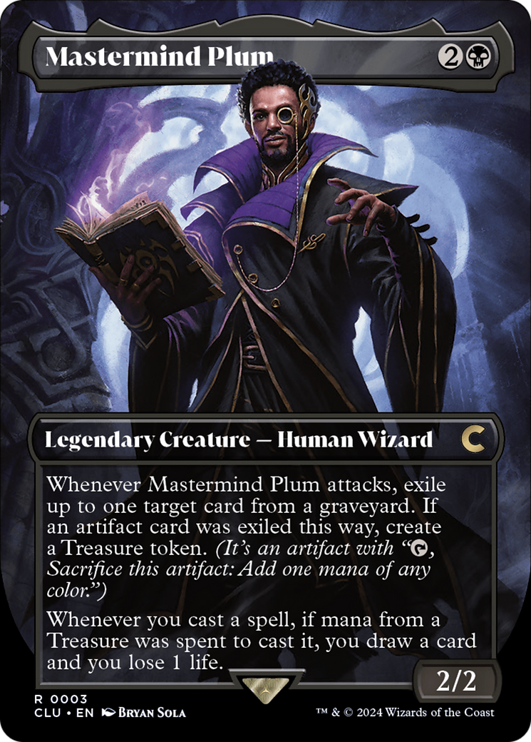 Mastermind Plum (Borderless) [Ravnica: Clue Edition] | Gate City Games LLC