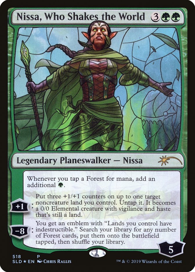 Nissa, Who Shakes the World (Stained Glass) [Secret Lair Drop Promos] | Gate City Games LLC