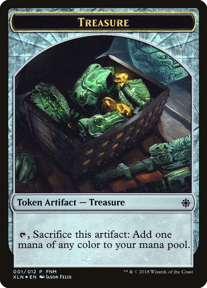 Merfolk // Treasure Double-Sided Token [Friday Night Magic 2018] | Gate City Games LLC