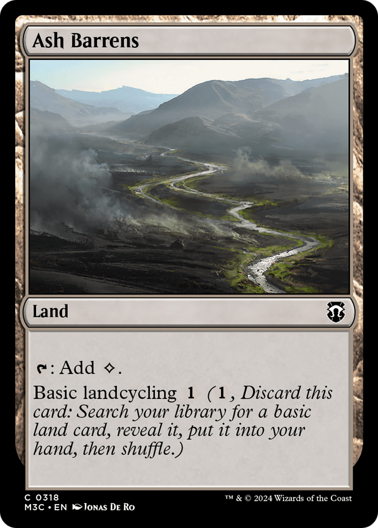 Ash Barrens (Ripple Foil) [Modern Horizons 3 Commander] | Gate City Games LLC