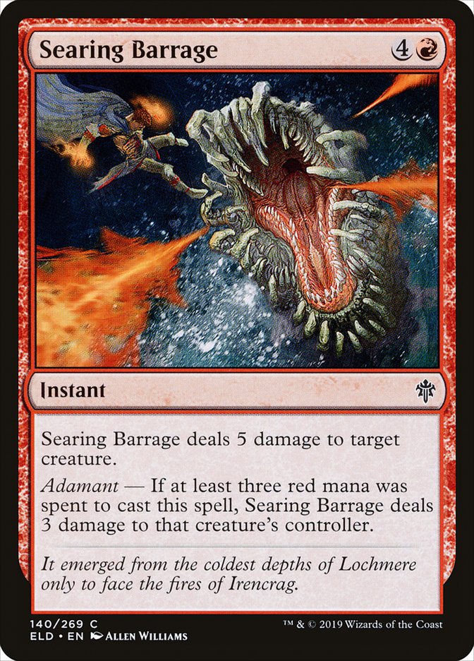 Searing Barrage [Throne of Eldraine] | Gate City Games LLC