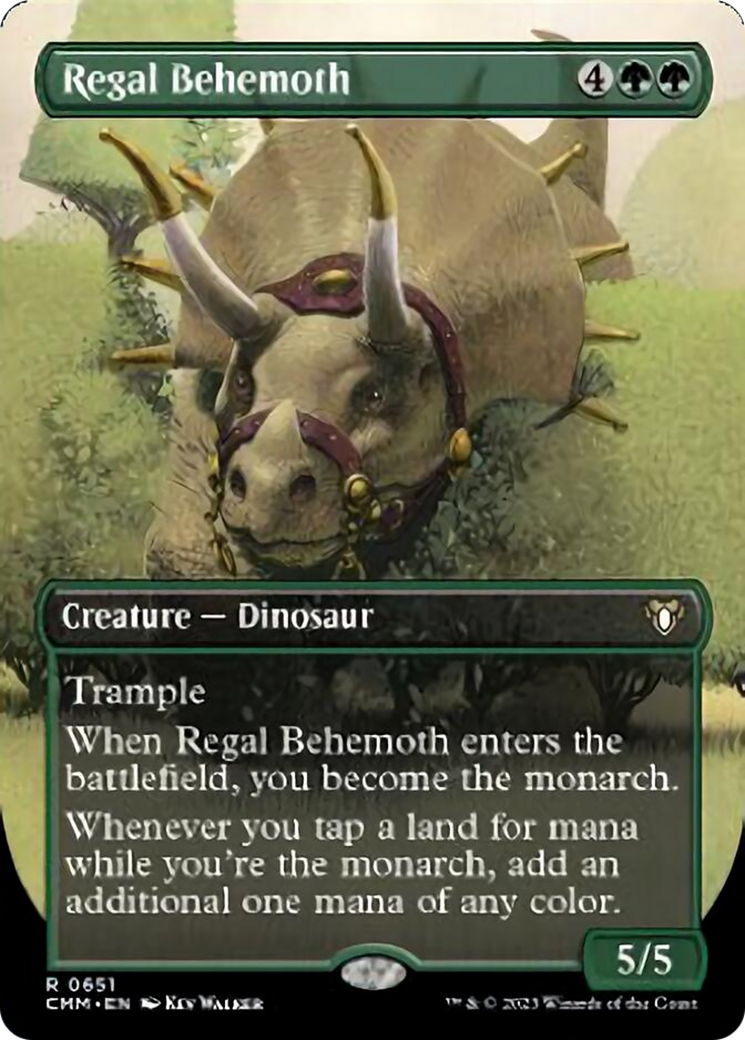 Regal Behemoth (Borderless Alternate Art) [Commander Masters] | Gate City Games LLC