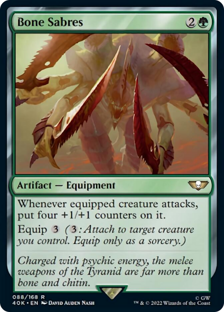 Bone Sabres (Surge Foil) [Warhammer 40,000] | Gate City Games LLC