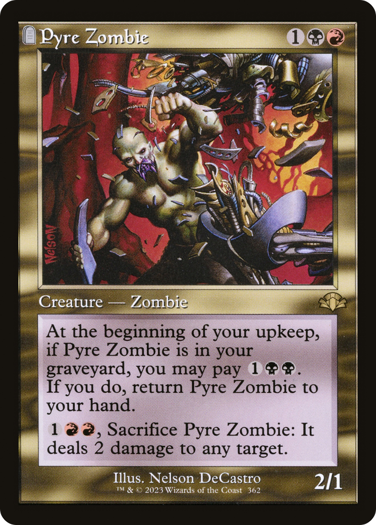 Pyre Zombie (Retro) [Dominaria Remastered] | Gate City Games LLC