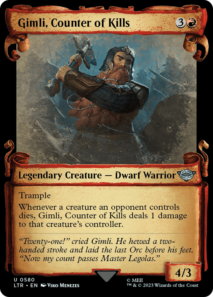 Gimli, Counter of Kills [The Lord of the Rings: Tales of Middle-Earth Showcase Scrolls] | Gate City Games LLC