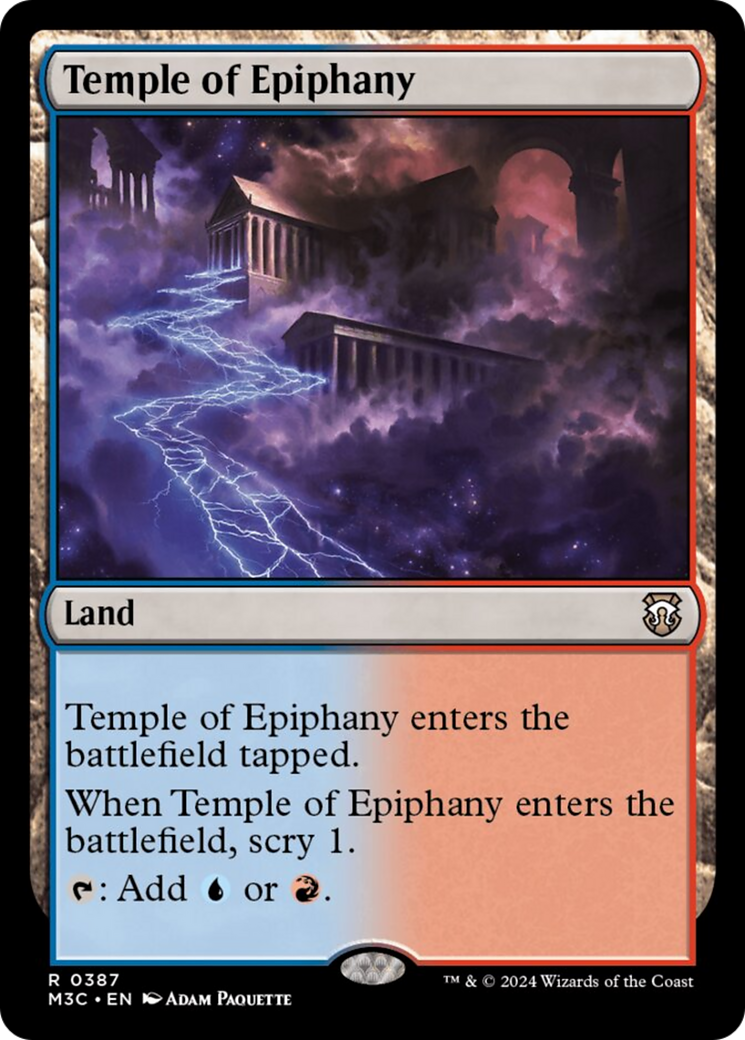 Temple of Epiphany (Ripple Foil) [Modern Horizons 3 Commander] | Gate City Games LLC