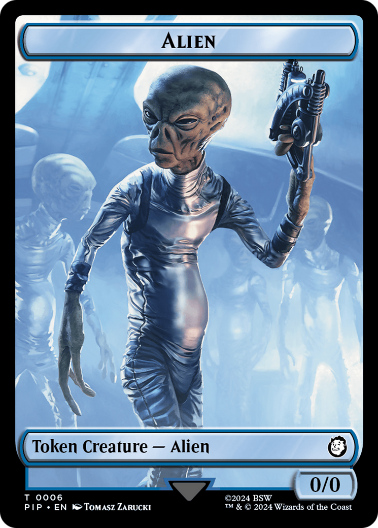 Radiation // Alien Double-Sided Token [Fallout Tokens] | Gate City Games LLC