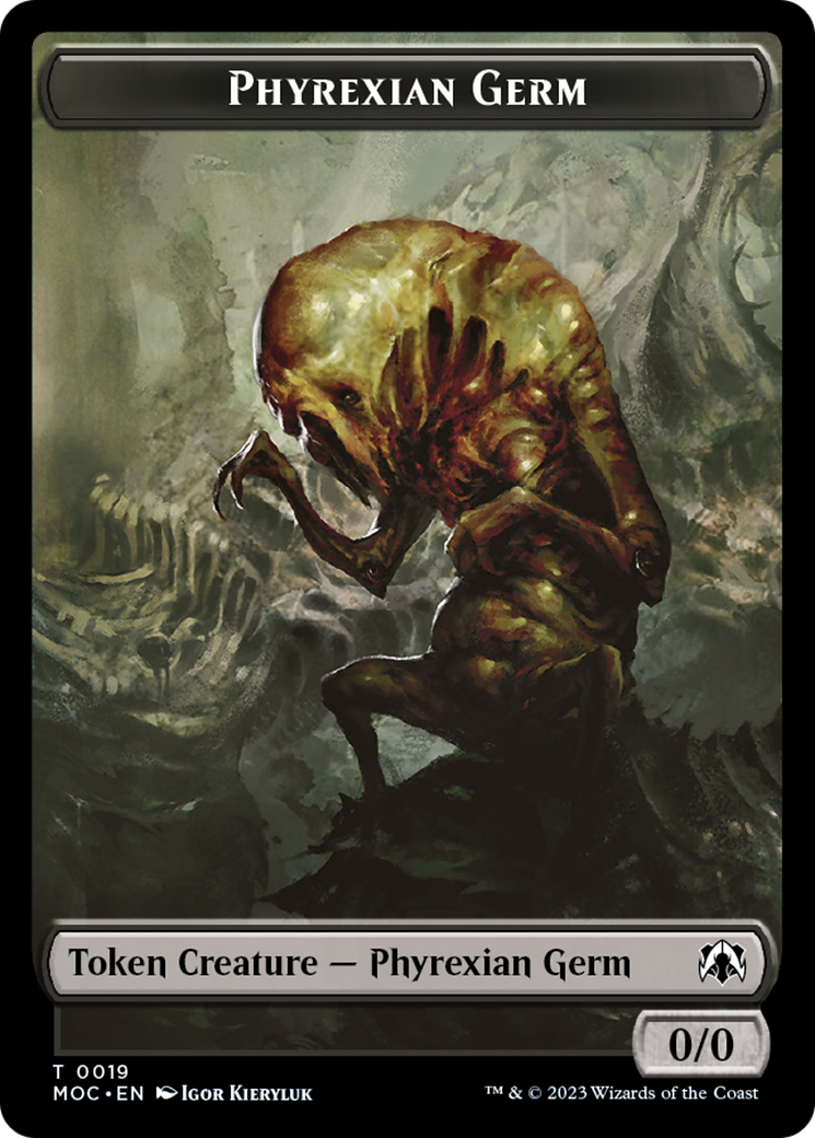Phyrexian Germ // Myr Double-Sided Token [March of the Machine Commander Tokens] | Gate City Games LLC